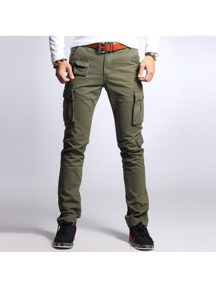 Men's Fashion Cargo Pants Multi Pockets Outdoors Camo Style Casual Cargo Pants