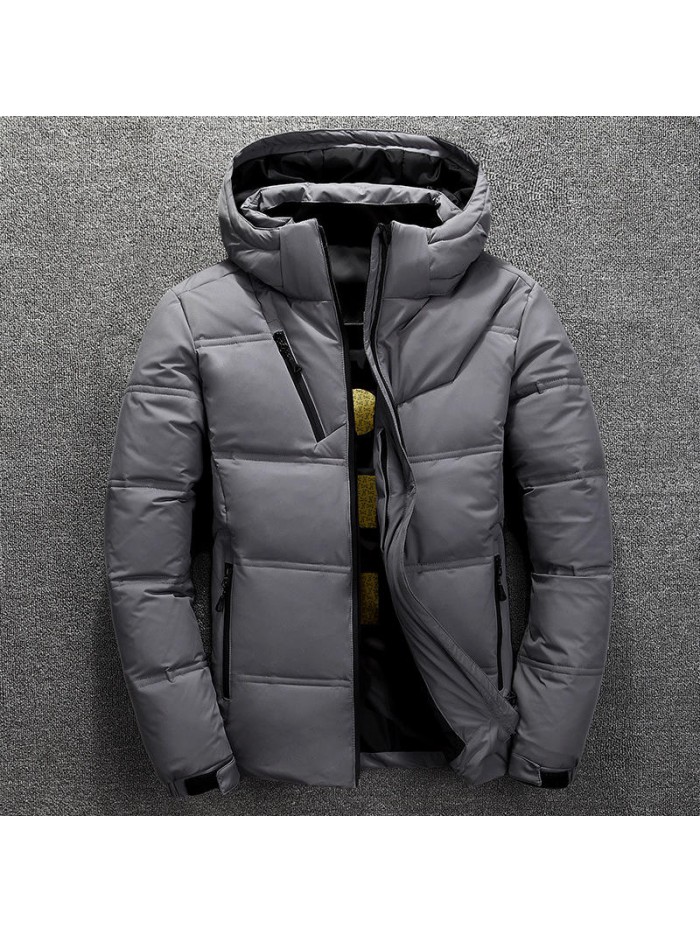 Mens Winter Windproof Waterproof Thick Warm Down Jacket Outdoor Padded Parka