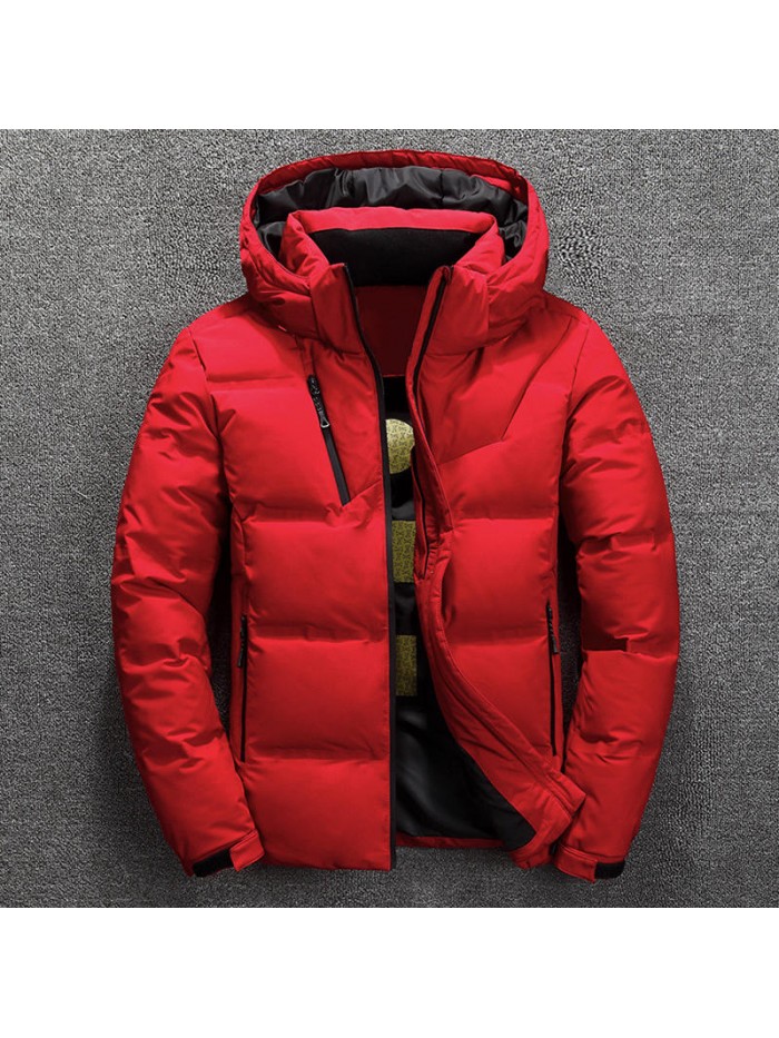 Mens Winter Windproof Waterproof Thick Warm Down Jacket Outdoor Padded Parka