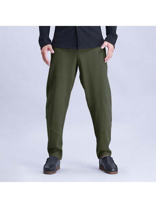 Mens Sport Pants Elastic Waist Drawstring Loose Br...