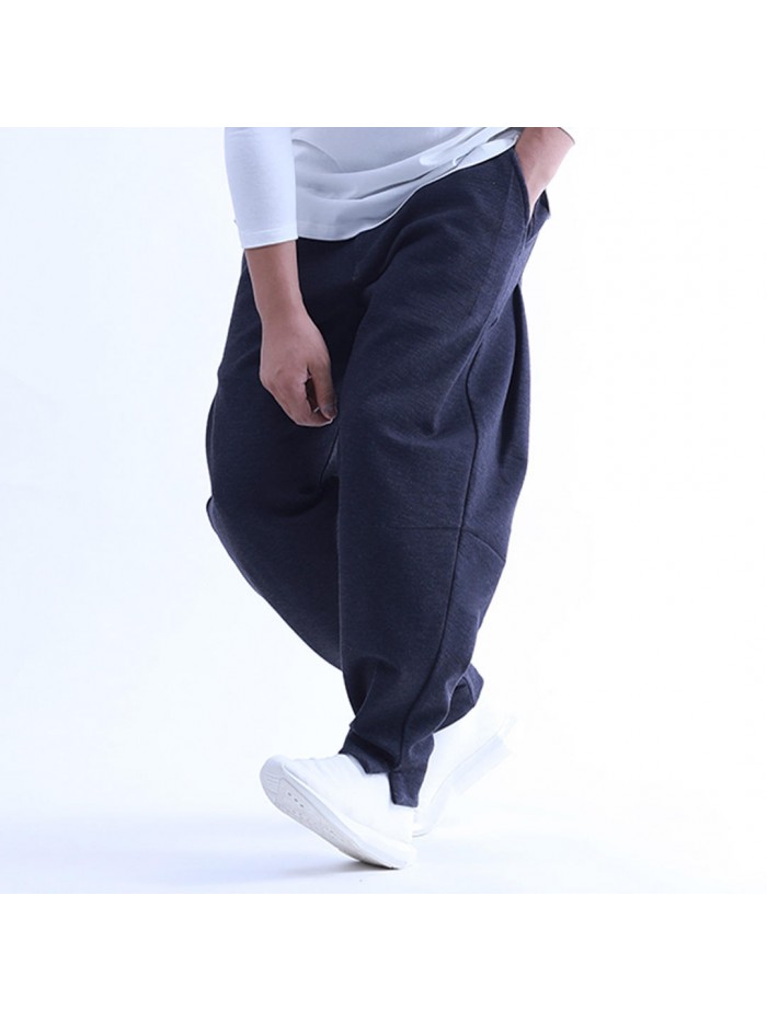 Mens Elastic Cotton Breathable Brief Solid Color Comfy Fashion Casual Straight Pants