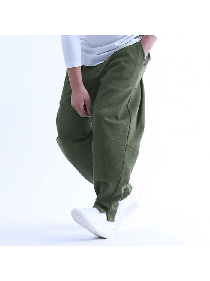 Mens Elastic Cotton Breathable Brief Solid Color Comfy Fashion Casual Straight Pants